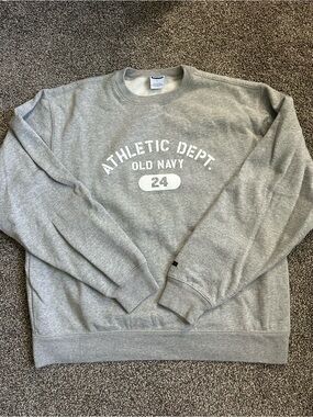 NWOT Old Navy Men's Athletic Dept. Crewneck Sweatshirt - Light Gray